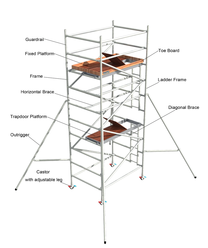 Aluminum Scaffolding Working Communication Power Scaffold Transmission Mobile Tower