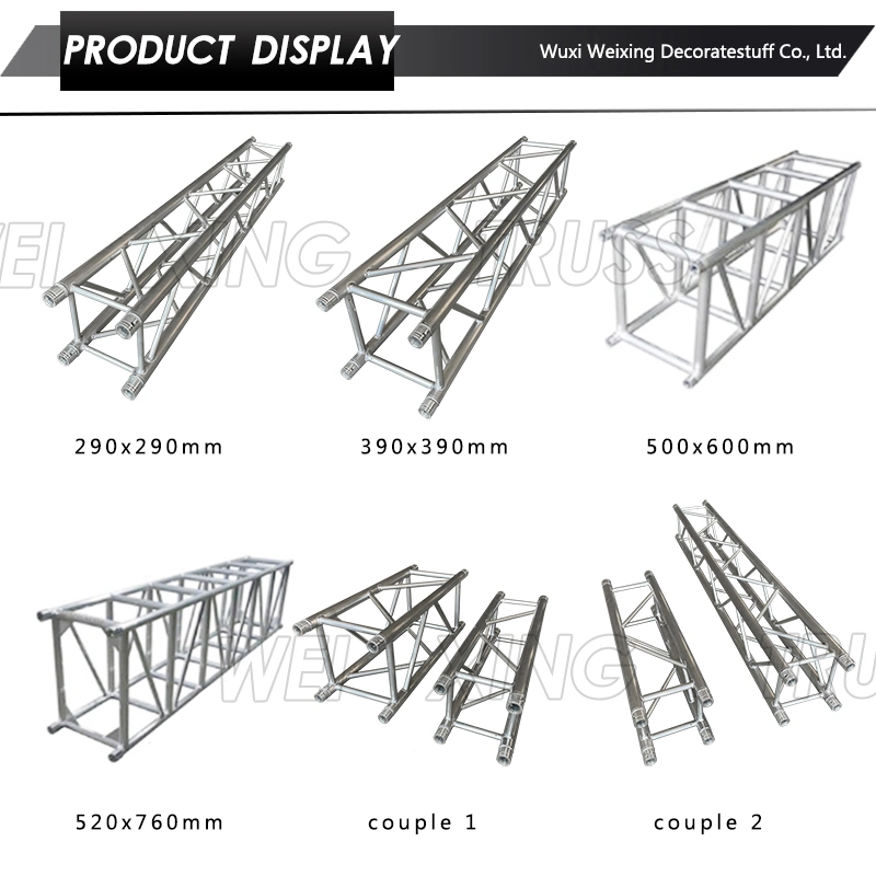 290X290mm Outdoor Aluminum Exhibition Concert Events Wedding Stage Lighting Show Speaker Arch Roof Spigot Truss